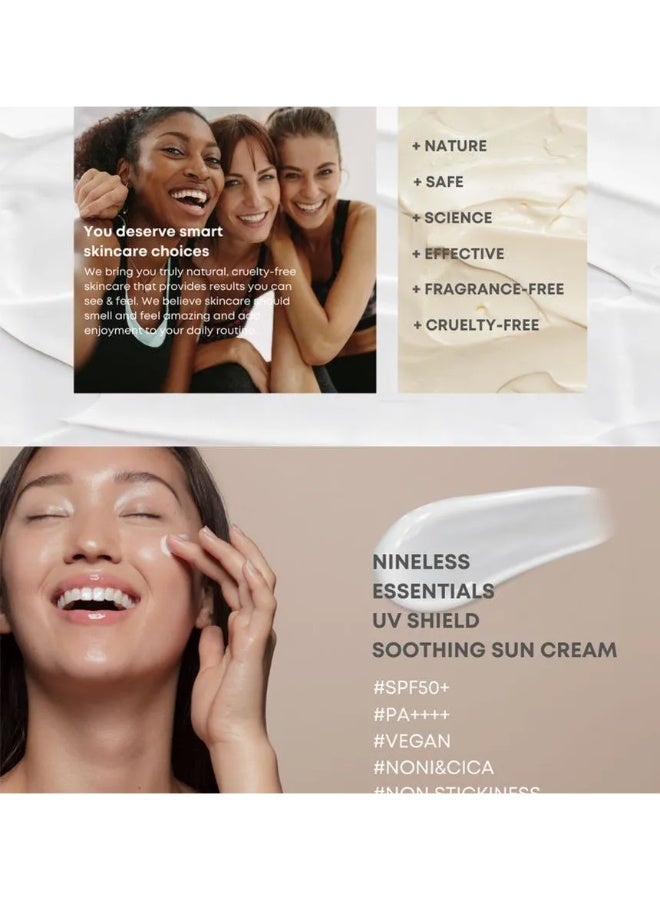NINELESS Essentials UV Shield Soothing Sun Cream SPF 50+ PA++++ - Image 2